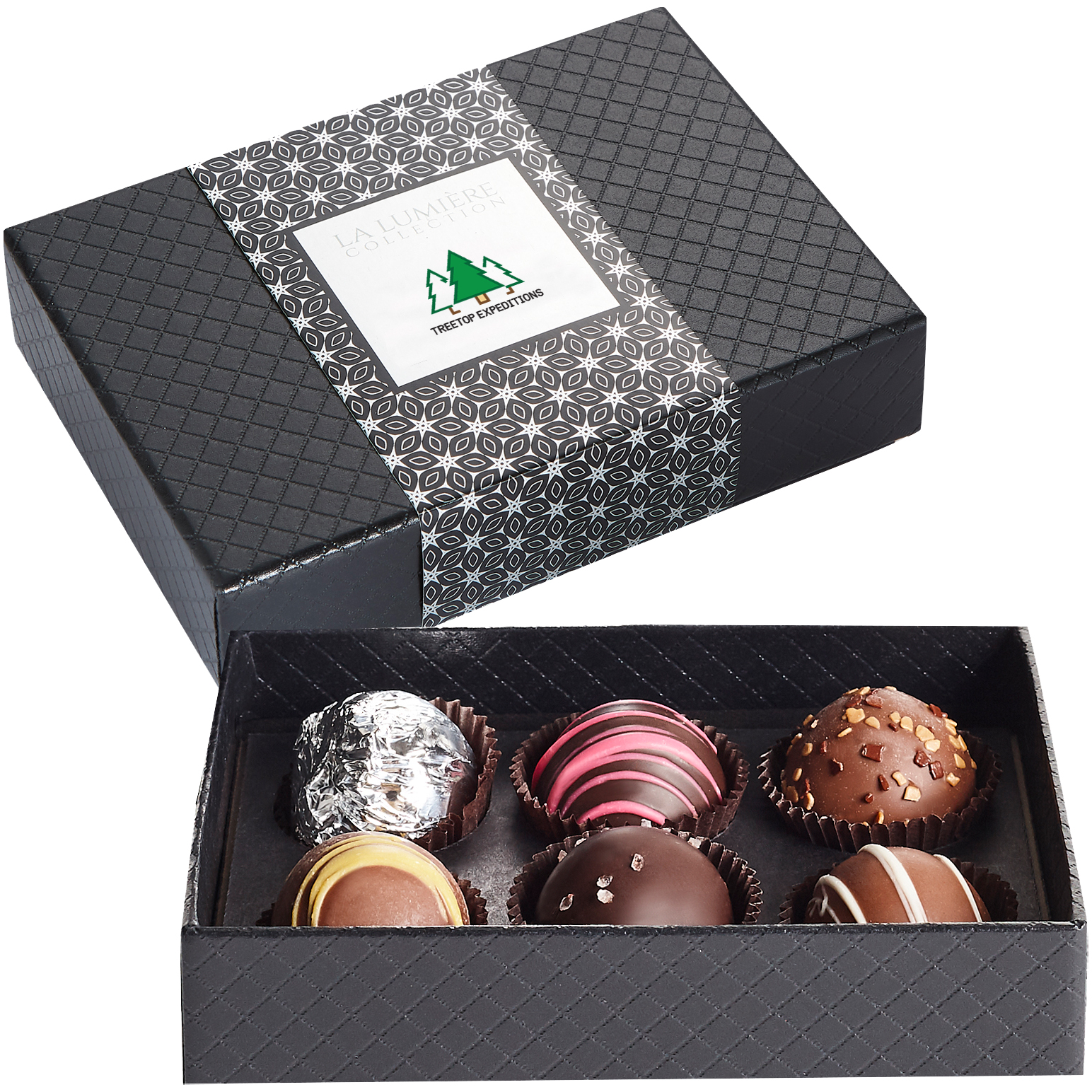 Product Photo 1 Signature 6 Piece Belgian Chocolate Signature Truffle Box w/ Sleeve
