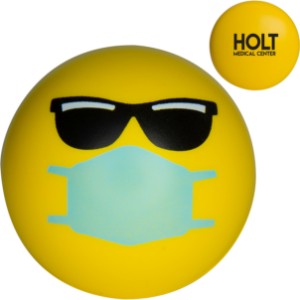 Cool Emoji PPE Mask Stress Reliever Ball - AF1099