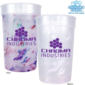 Rainbow Confetti Mood Color Changing Stadium Cup, 22oz. - AK8205