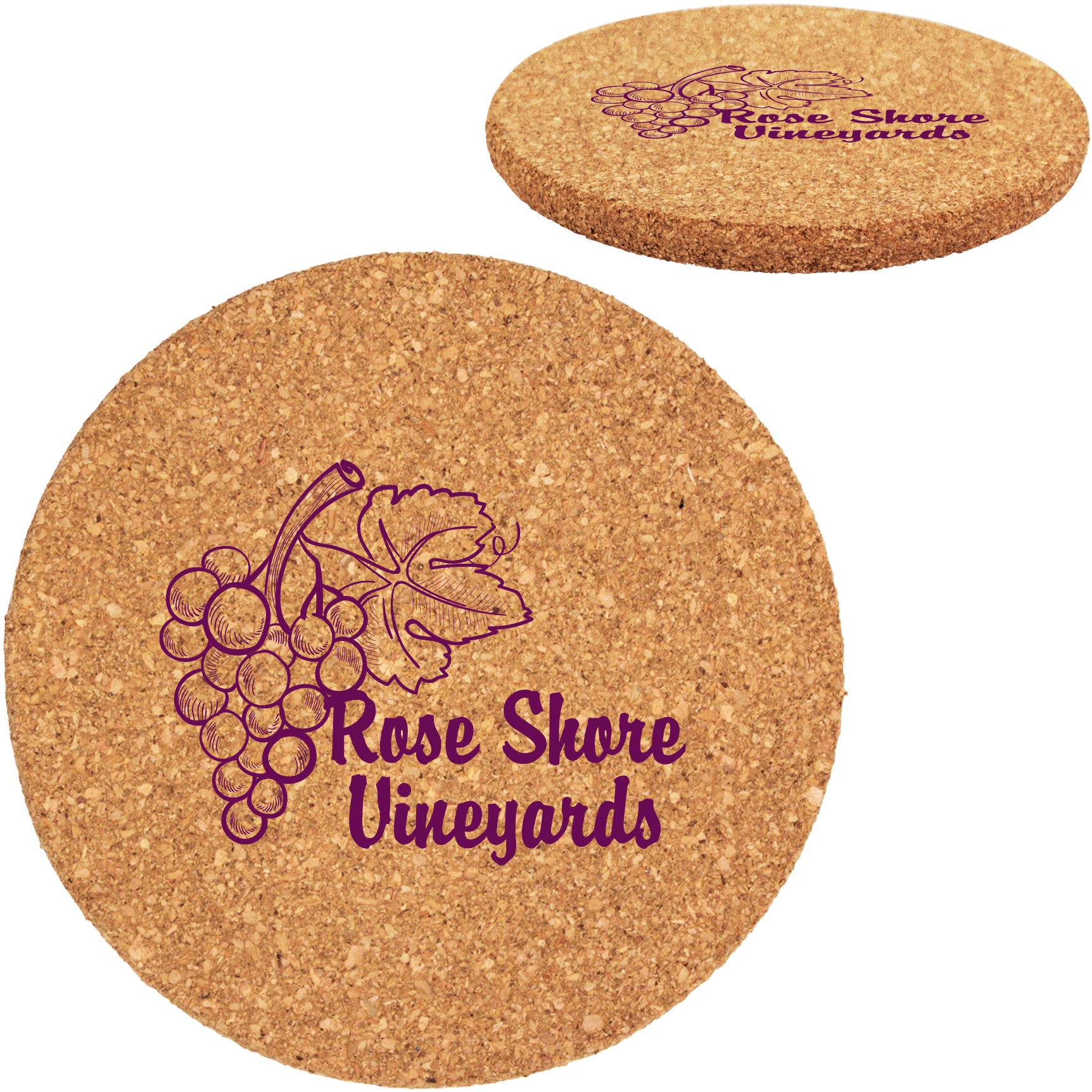Product Photo 1 Deluxe Cork Coaster, 4-1/2"