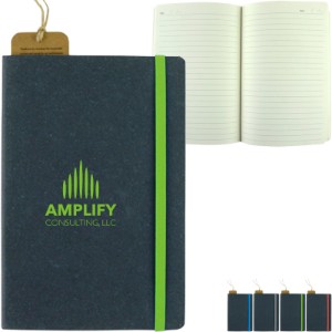 Recycled Bonded Leather Hardcover Notebook, 5" x 8" - SD9407