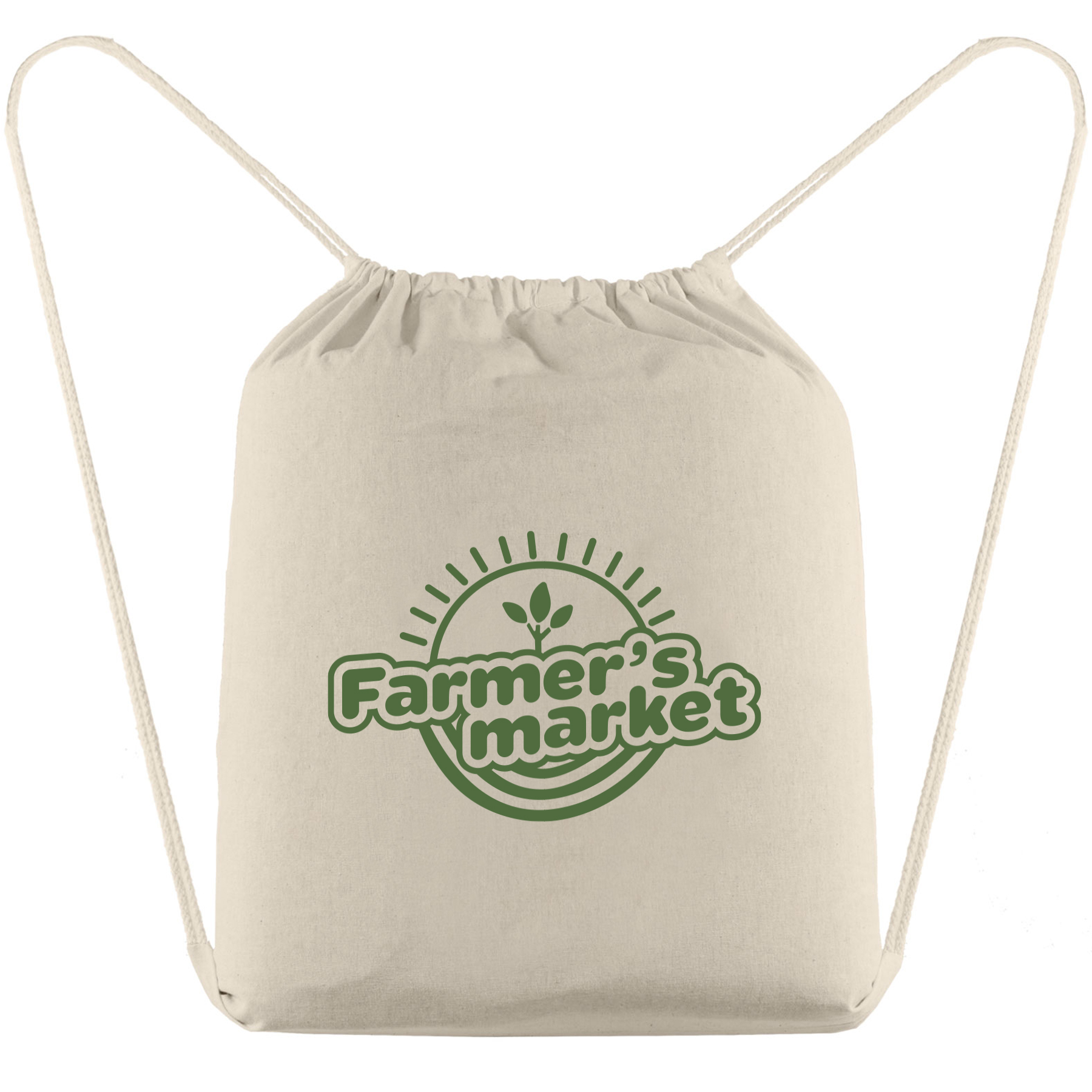 Product Photo 1 Java 5 oz. Natural Cotton Drawstring Backpack