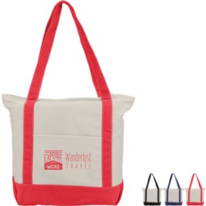 Zephyr Cotton Canvas Boat Tote Bag - GS3018