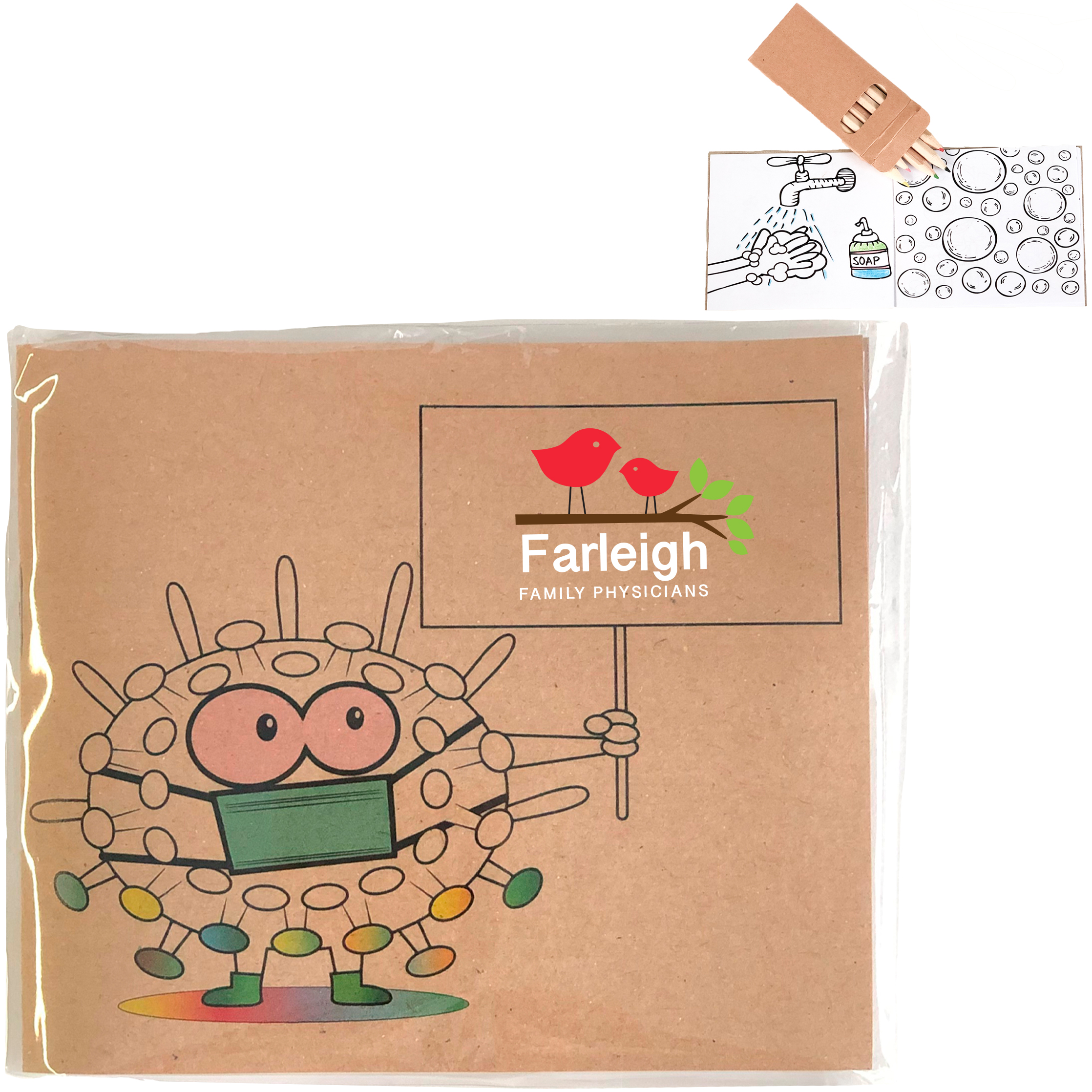 Product Photo 1 Germs Kids Coloring Book & 6 Color Pencil Set