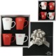 Let It Snow 4-Piece Ceramic Snowflake Mug Gift Set