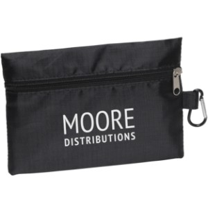 Zippered Ripstop Polyester Utility Bag w/ Carabiner - AR9401