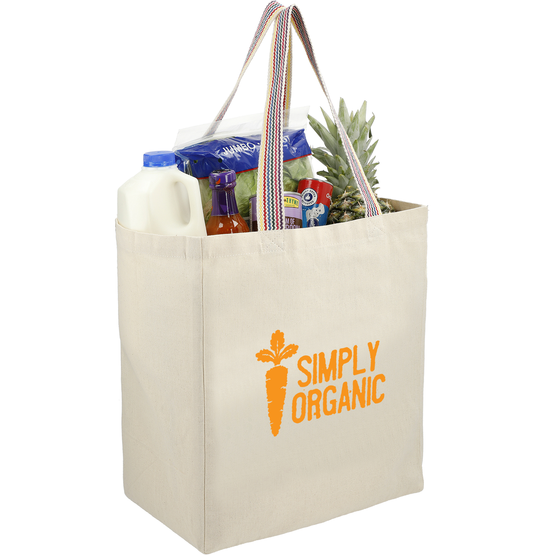 Product Photo 1 Rainbow Recycled 6 oz. Cotton Grocery Tote