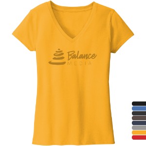 District® Re-Tee® Poly/Cotton Ladies' V-Neck Tee - WJ6412