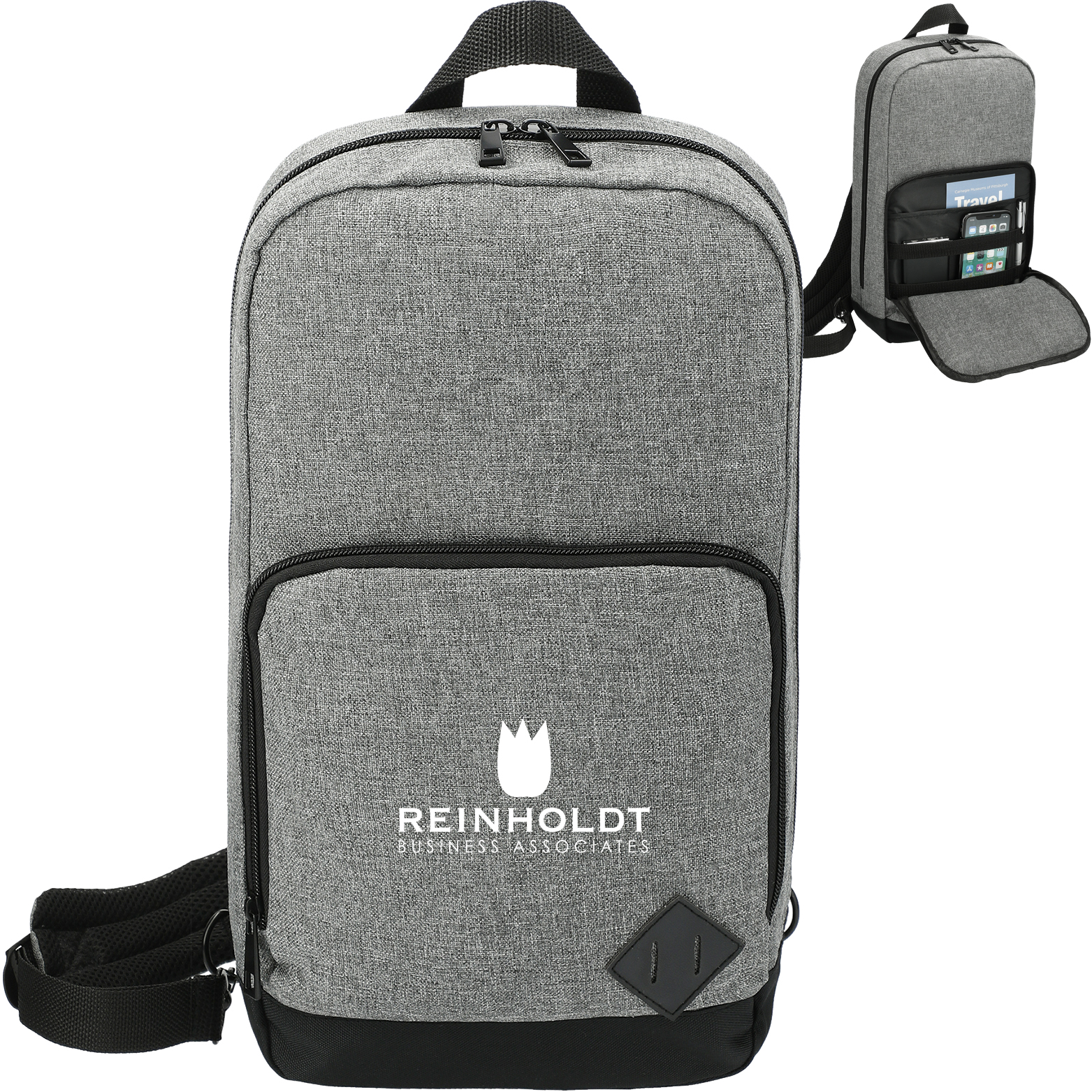 Product Photo 1 Graphite Deluxe Recycled Polyester Sling Backpack