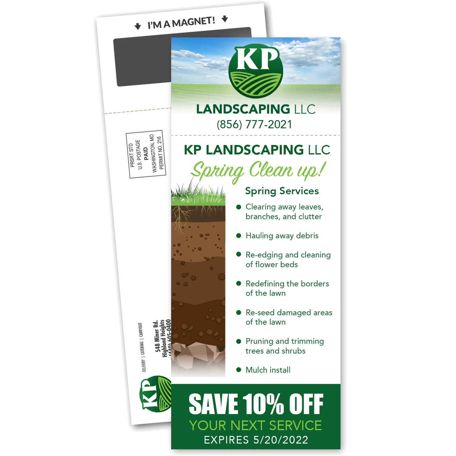 Product Photo 1 Magnetic Stick-Up Card w/ Perforation, 3-1/2" x 8-1/2"