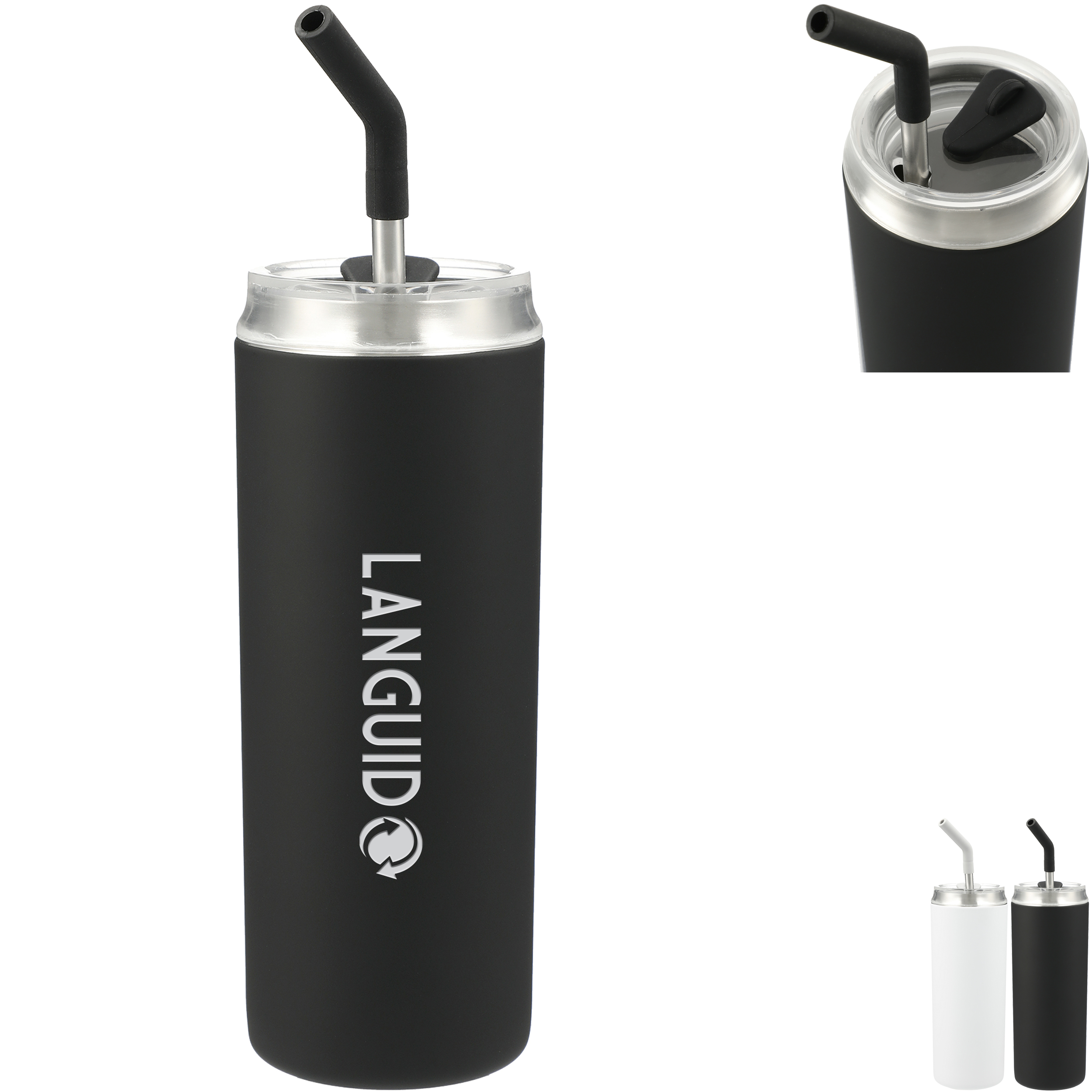 Product Photo 1 Marka Copper Vacuum Insulated Tumbler w/ Stainless Steel Straw, 20oz.