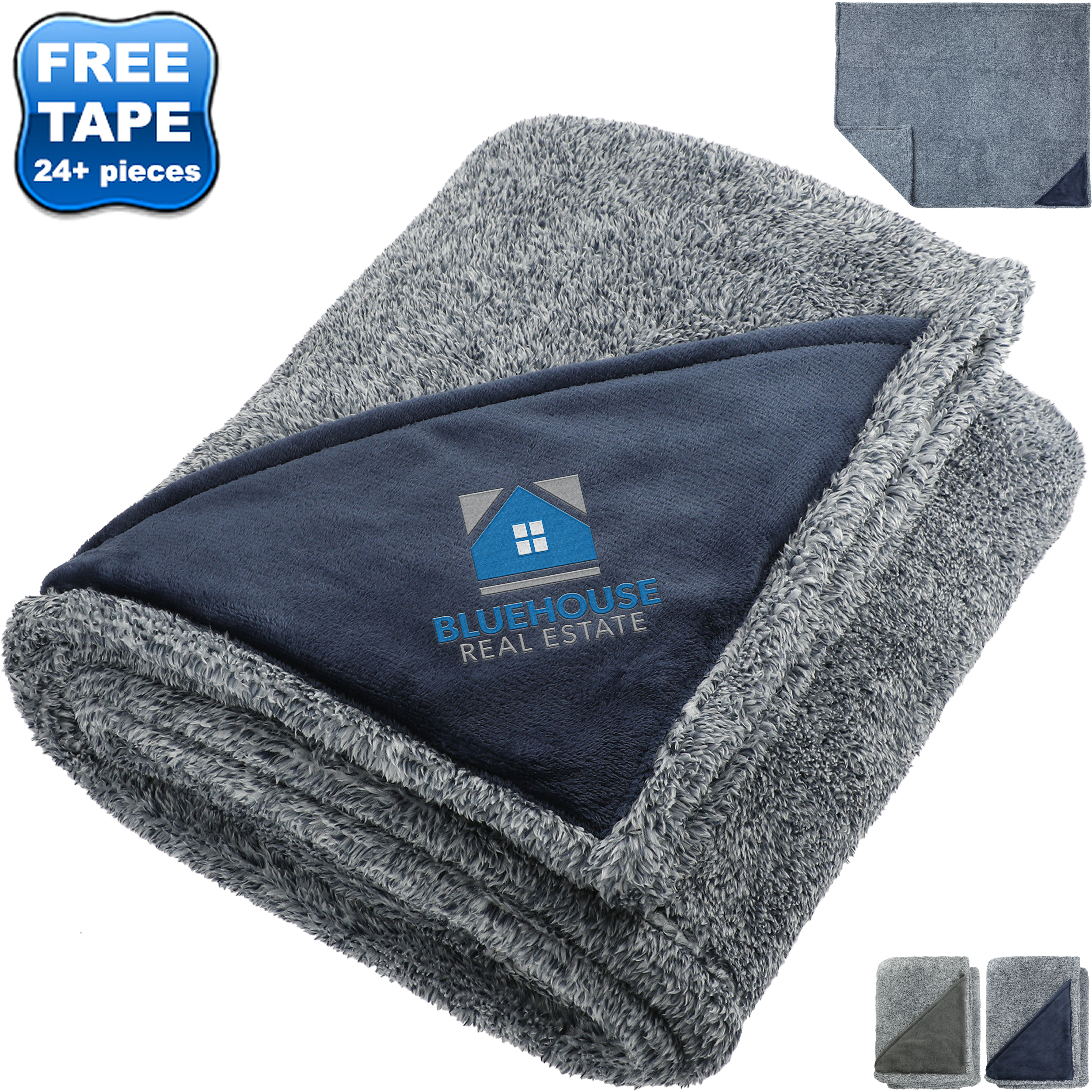 Product Photo 1 Heathered Fuzzy Fleece Blanket, 50" x 60"