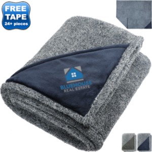 Heathered Fuzzy Fleece Blanket, 50" x 60" - LD7371