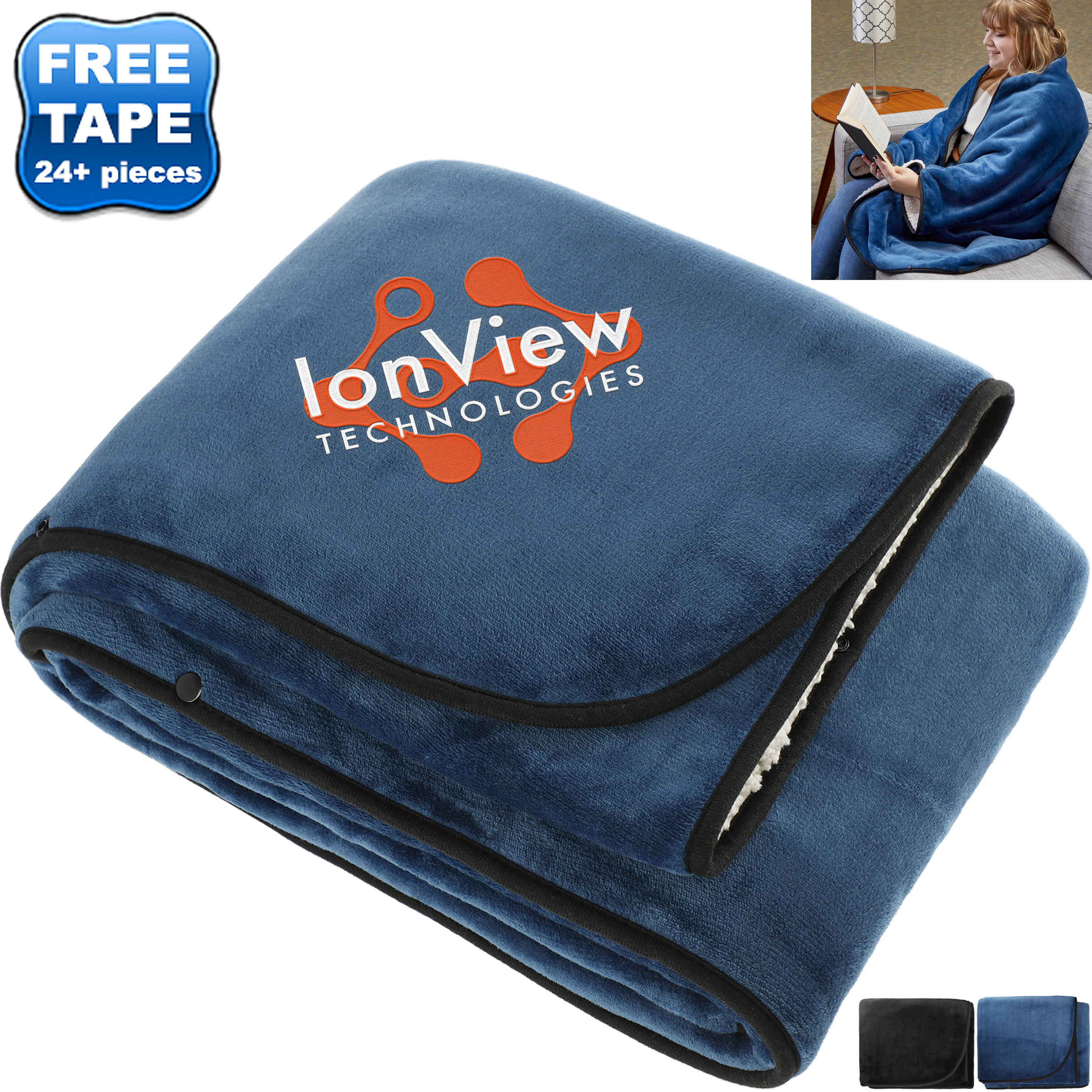 Product Photo 1 Oversized Wearable Cozy Fleece Sherpa Blanket, 70" x 50"