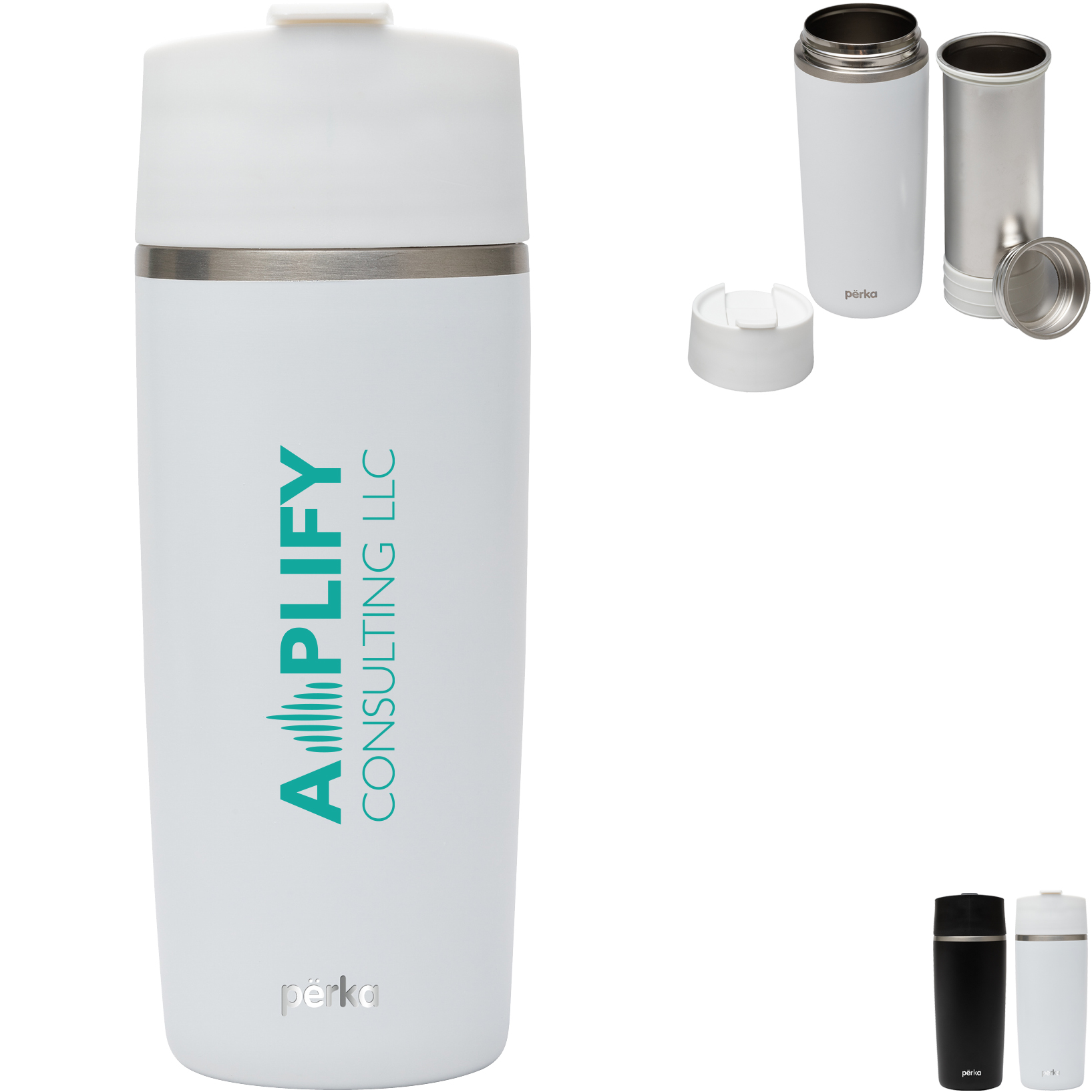 Product Photo 1 Perka® Macchiato Double Wall Coffee/Tea Press Tumbler, 12oz.