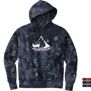 Champion® Reverse Weave® Cotton/Poly Fleece Scrunch-Dye Tie-Dye Men's Hooded Sweatshirt - WJ6425