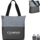 Flannel Check Accent Polyester Tote Bag