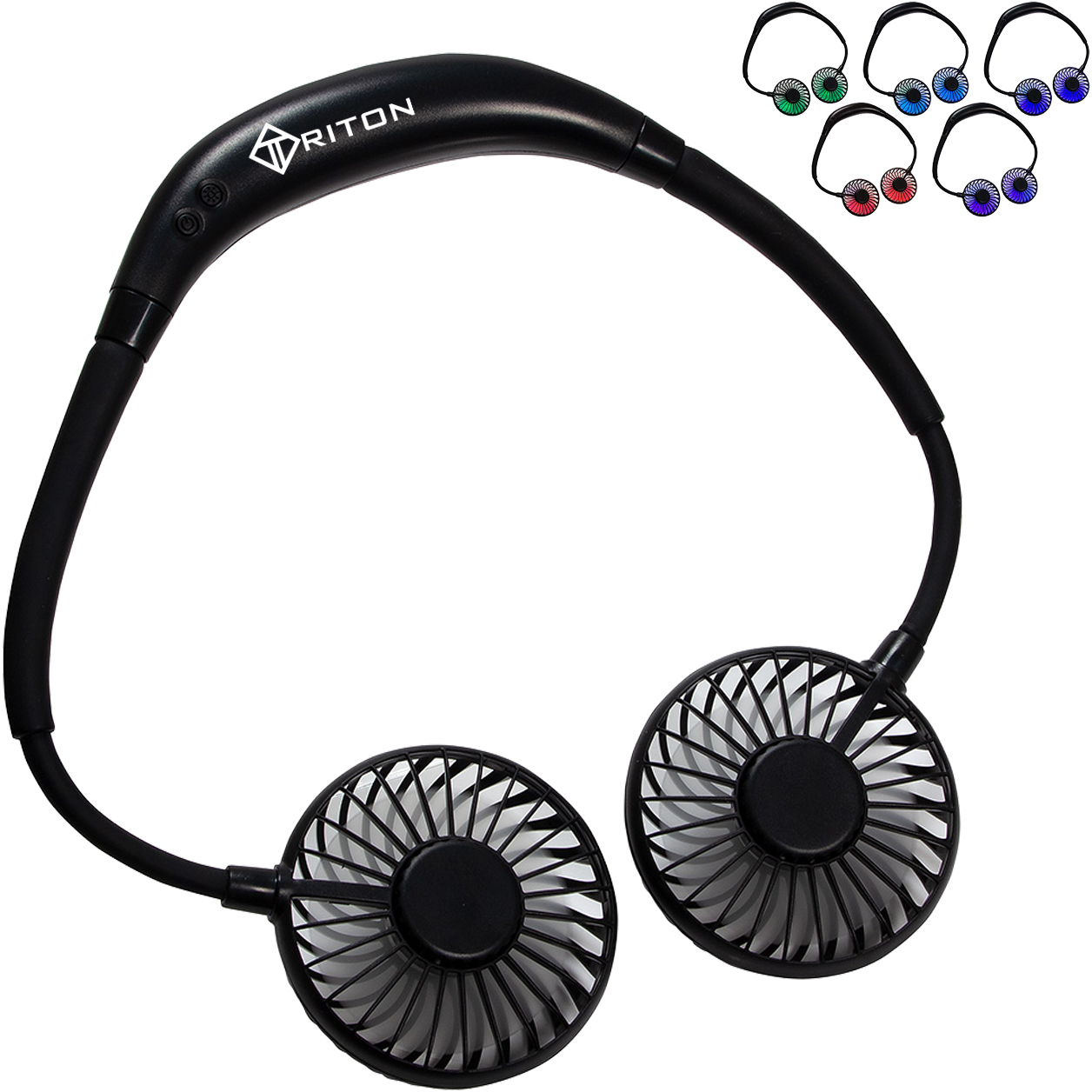 Product Photo 1 Dual Breeze Hands-Free Neck Fan w/ Changing Lights