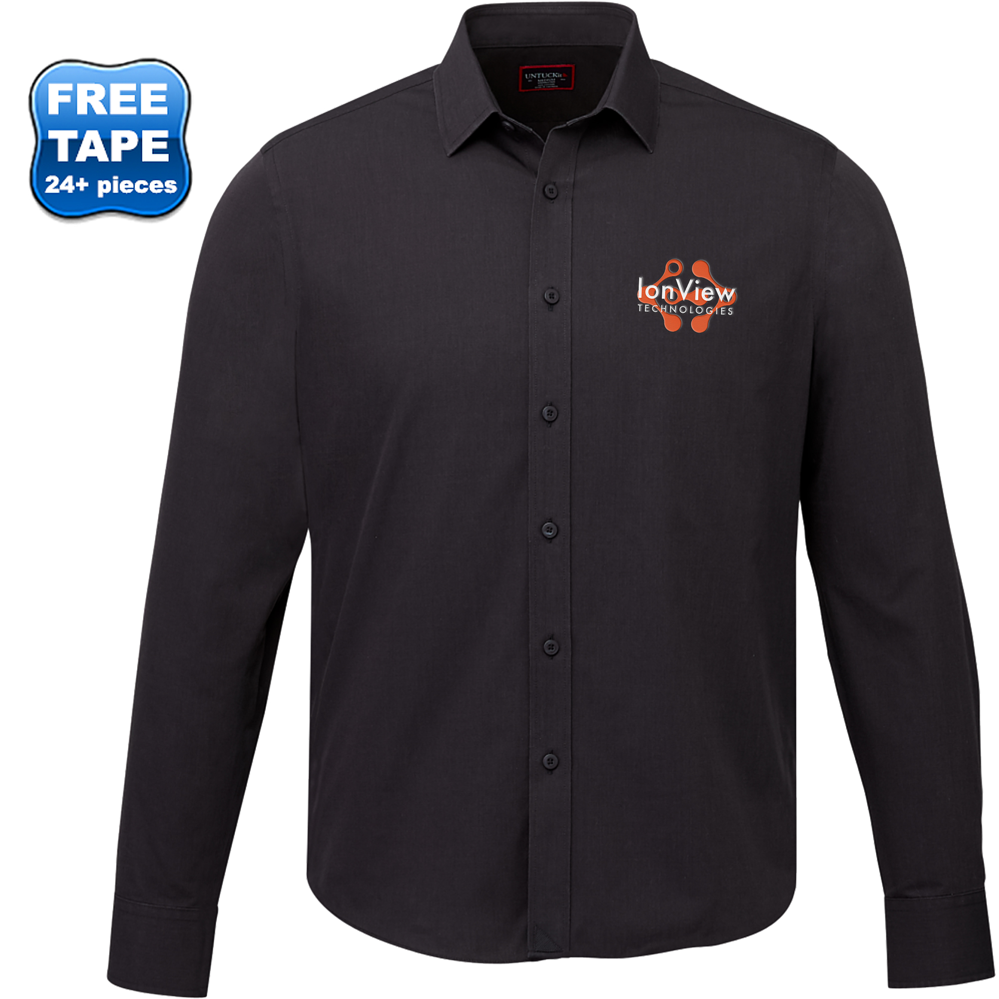 Product Photo 1 UNTUCKit® Black Stone Cotton Wrinkle-Free Long Sleeve Men's Shirt