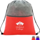 Photo 1 Color Basics Heathered Non-Woven Drawstring Bag