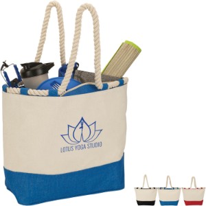 Barcelona Canvas & Jute Tote - LG9076