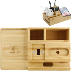 Bamboo Fast Wireless Charging Dock Station - LD7388