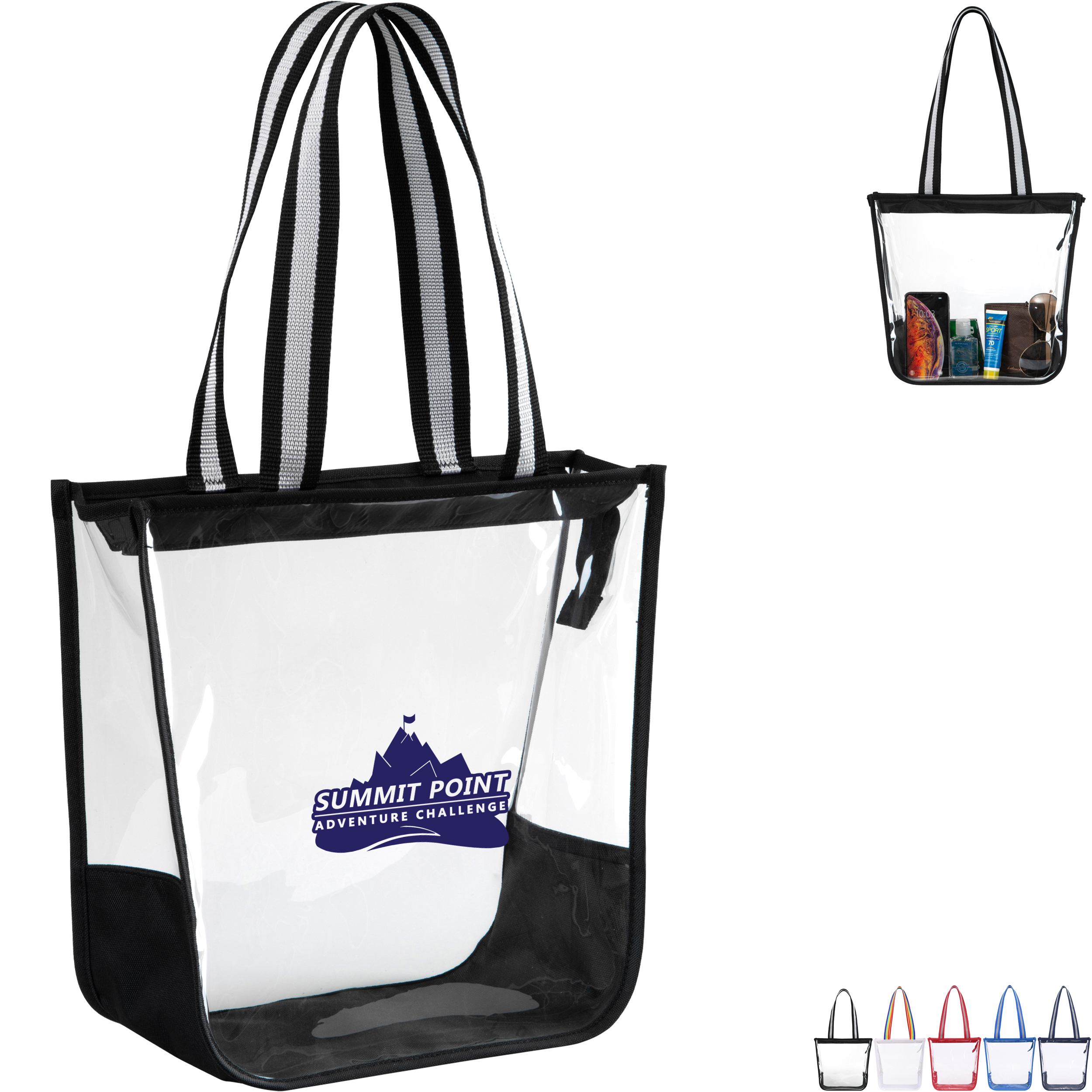 Product Photo 1 Sigma Clear Polyester Zippered Tote