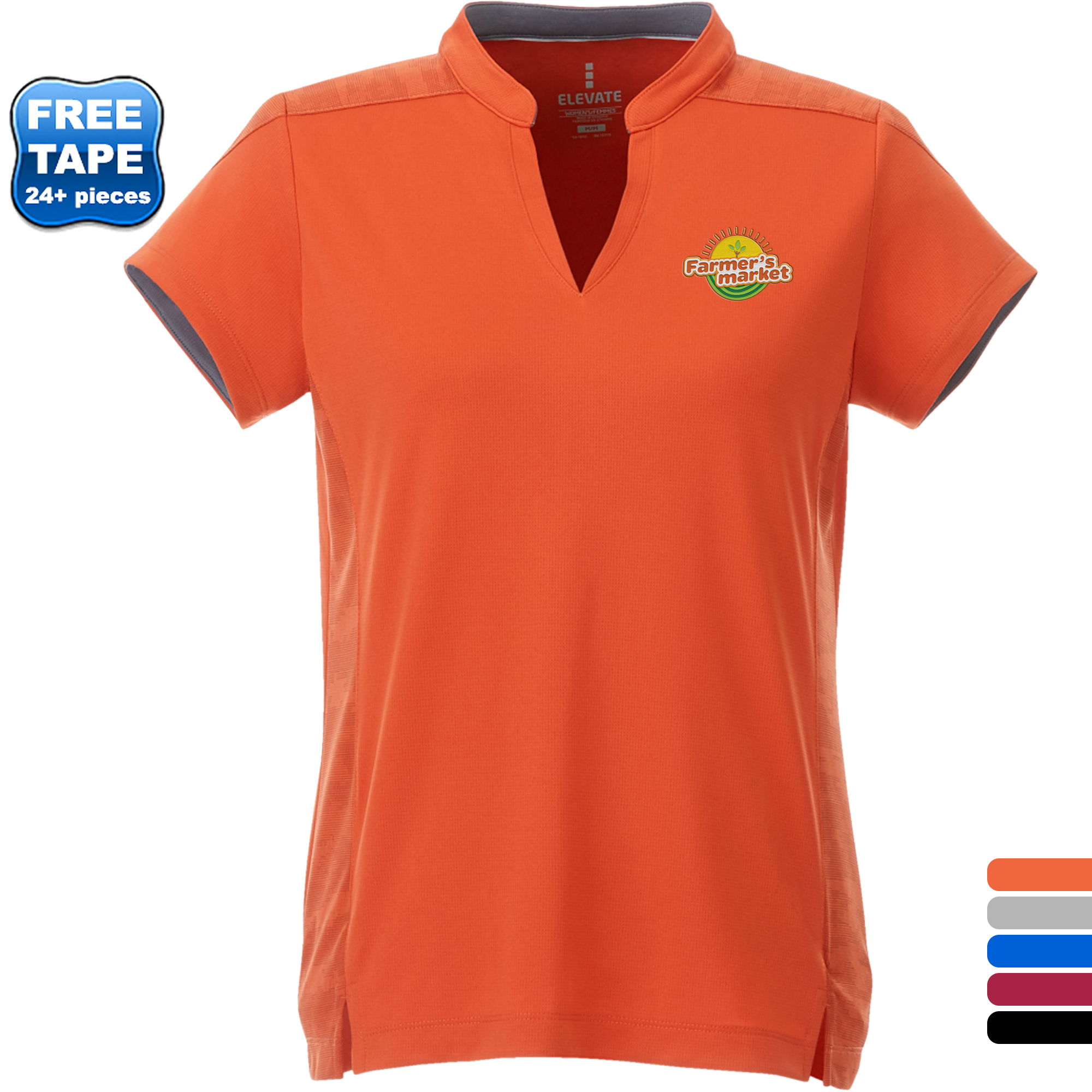 Product Photo 1 Piedmont Polyester Moisture-Wicking Short Sleeve Ladies' Polo