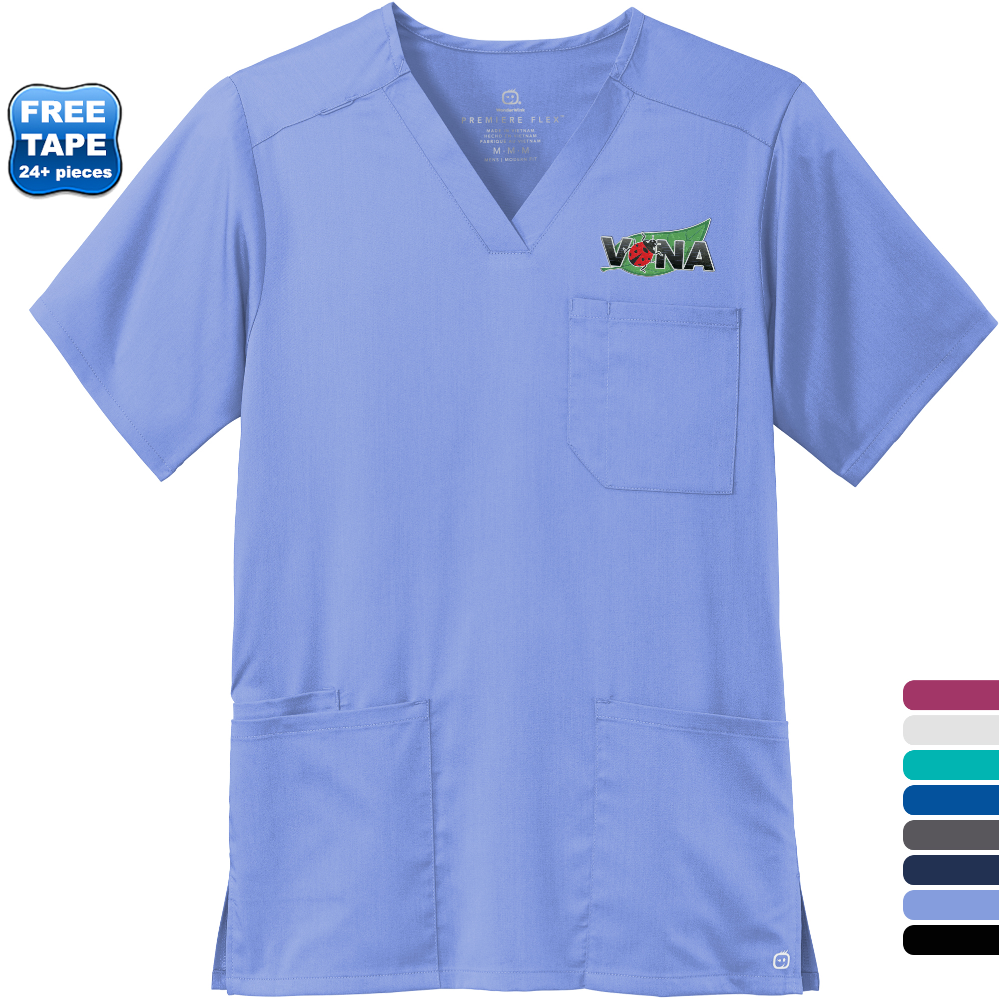 Product Photo 1 Wink® Premiere Flex™ V-Neck Men's Scrub Top