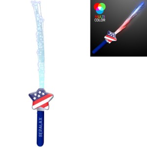 Stars & Stripes Fiber Optic Light Wand - AH1540