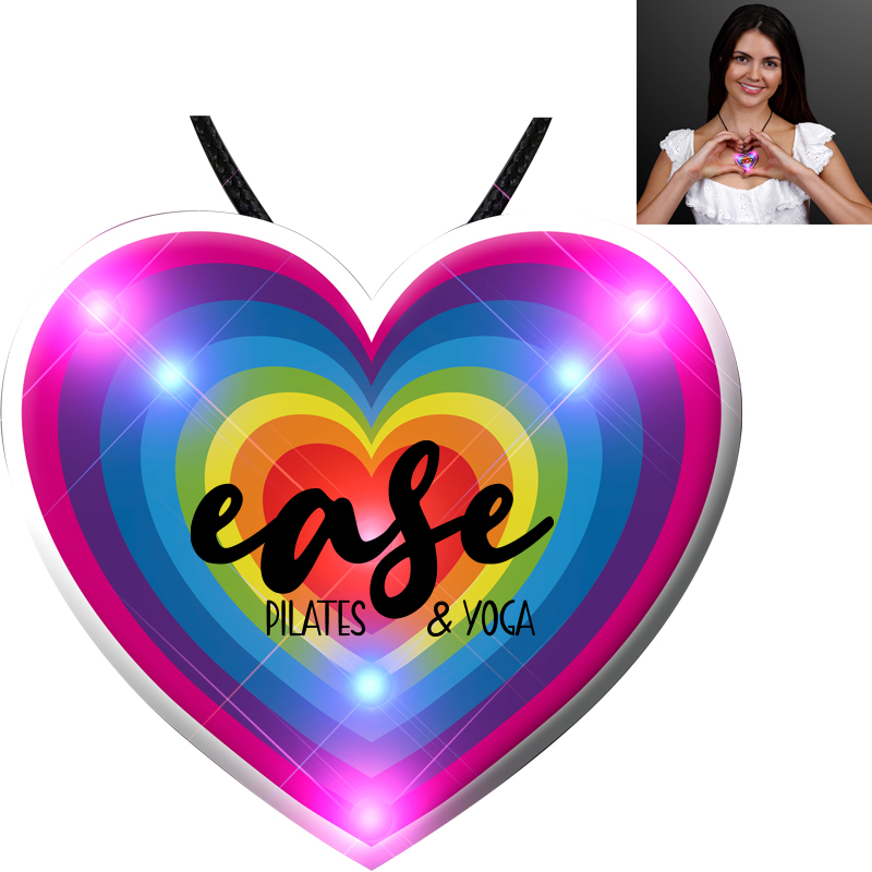 Product Photo 1 Flashing Rainbow Heart Pendant Necklace