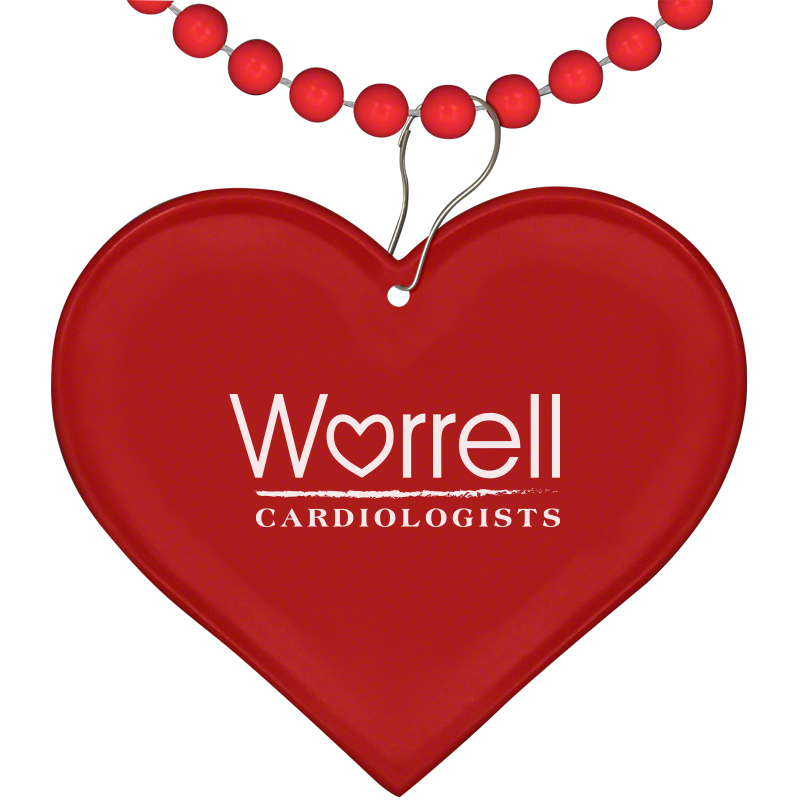 Product Photo 1 Red Heart Medallion w/ Beaded Necklace