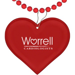 Red Heart Medallion w/ Beaded Necklace - AH1490