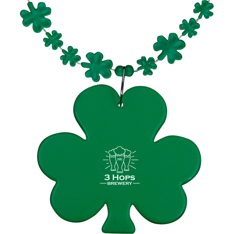 Product Photo 1 Shamrock Medallion w/ Lil' Shamrock Beaded Necklace