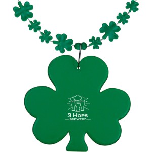 Shamrock Medallion w/ Lil' Shamrock Beaded Necklace - AH1495
