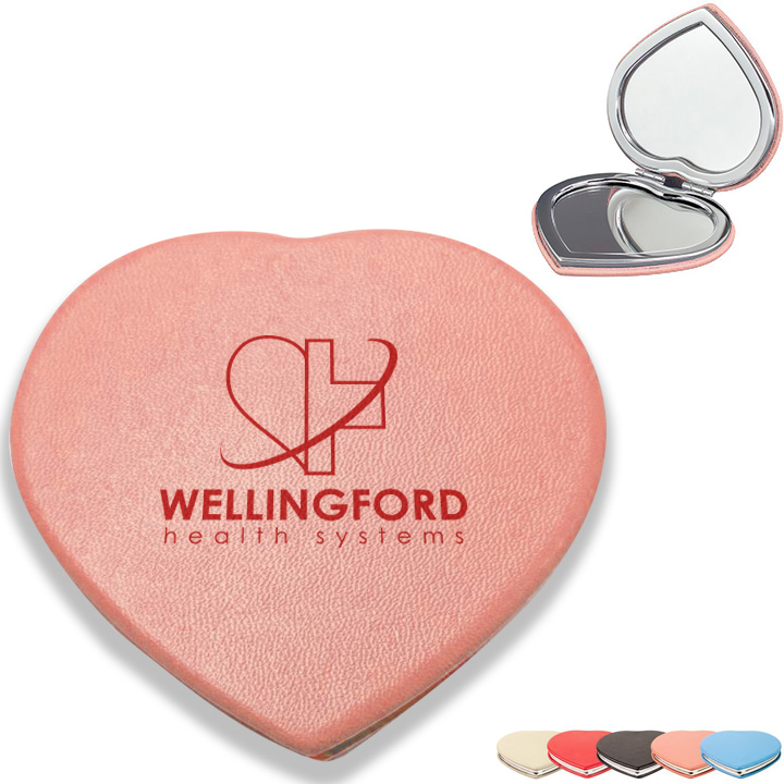 Product Photo 1 Heart Leatherette Compact Mirror