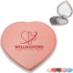 Heart Leatherette Compact Mirror