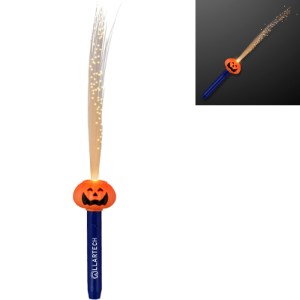 Pumpkin Face Fiber Optic Light Wand - AH1555