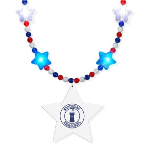 Light Up LED Party Beads w/ Star Medallion - AH1680
