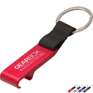 Aluminum Bottle Opener w/ Key Ring - AR9451
