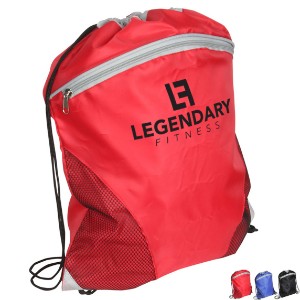 Cyclone Mesh Curve Polyester Drawstring Backpack - AR9477