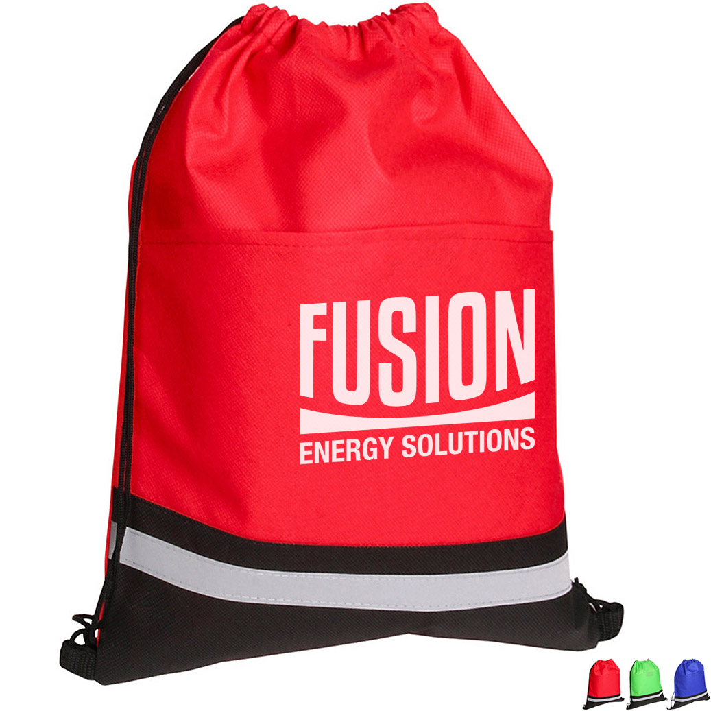 Product Photo 1 Safety Non-Woven Reflective Stripe Drawstring Bag