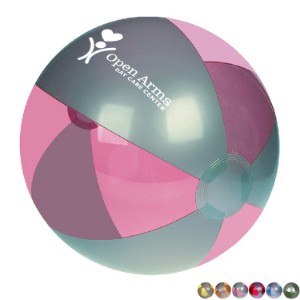 Silver & Translucent Beach Ball, 16" - AN1270