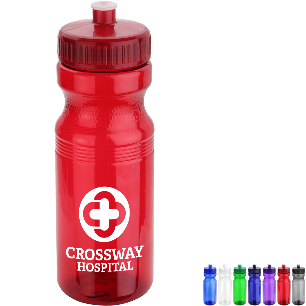 Product Photo 1 Cycler PET Eco-Polyclear™ Bottle w/ Push-Pull Lid, 24oz.