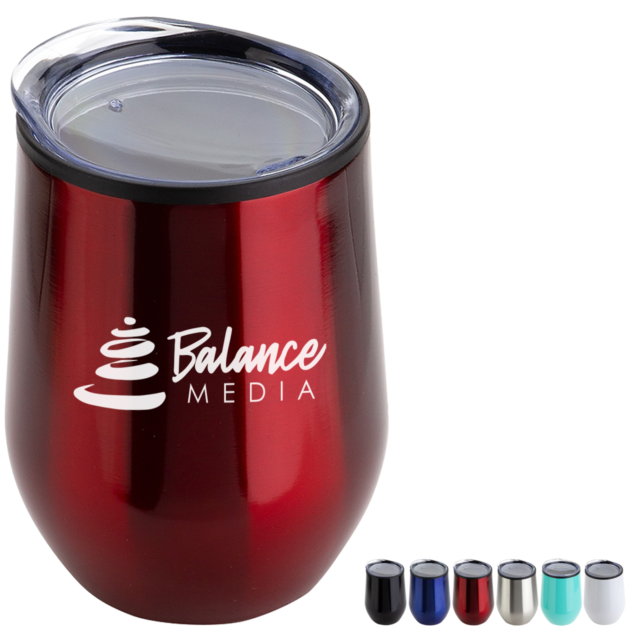 Product Photo 1 Onyx Stainless Steel & Polypropylene Wine Tumbler, 12oz.
