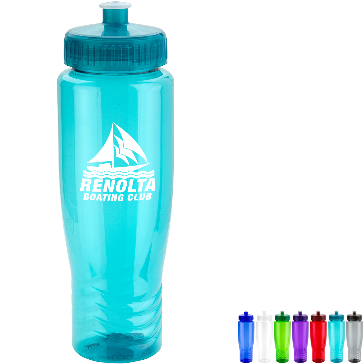 Product Photo 1 Sprint PET Eco-Polyclear™ Bottle w/ Push-Pull Lid, 28oz.