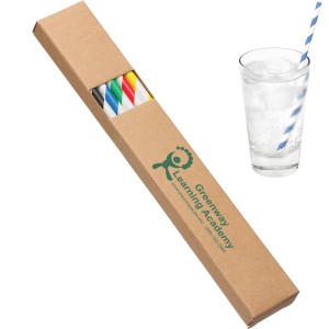 Vellum Paper Straw 10-Pack in Kraft Paper Box - AR9586