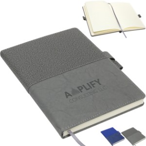 Quarry Textured Hard Cover Journal w/ Interlocking Pen Closure, 8-3/8" x 5-3/4" - AR9593