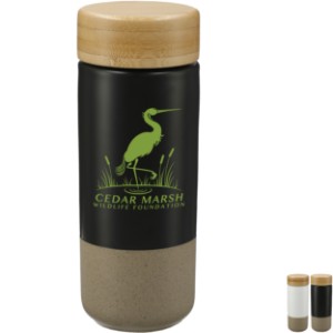 Arlo Double-Wall Ceramic Bottle w/ Bamboo Lid, 11oz. - LD2004