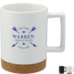 Bates Ceramic Mug w/ Cork Base, 15oz. - LD2006